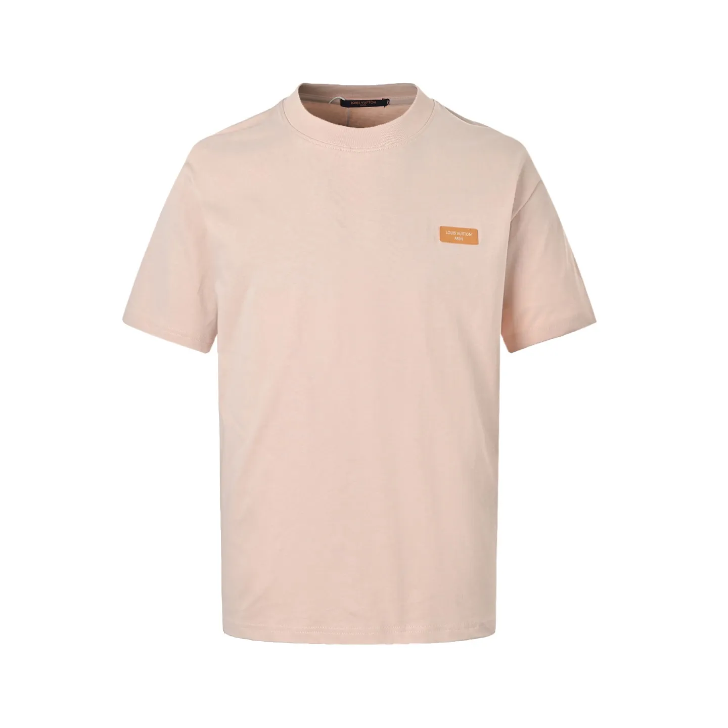 Louis Vuitton/Louis Vuitton 26ss chest leather brand logo short sleeves